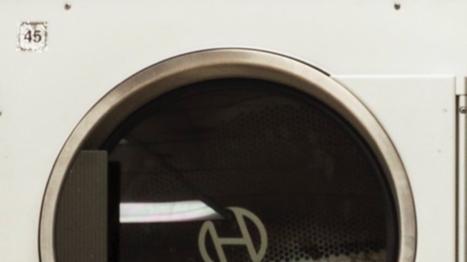 close up of old washing machine