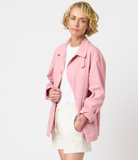GOOD BASICS | JKT02 unisex jacket, organic cotton poplin, relaxed fit  331 peach