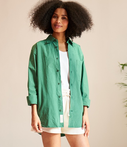 GOOD BASICS | SHIRT01 unisex shirt, organic cotton poplin, 4,2oz, relaxed fit  46 grass