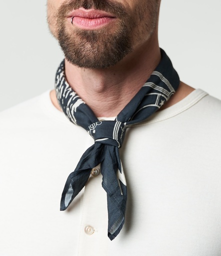 GOOD BASICS | BANDANA01 cotton bandana  66 ink blue