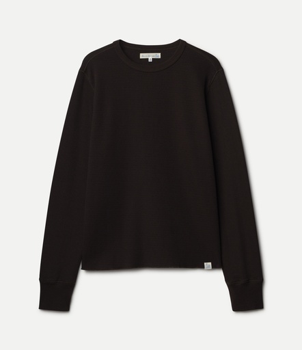 Merz b. Schwanen | THERMAL01 men's thermal longsleeve, organic cotton thermal structure, 10,7oz/sq.yd., classic fit  199 espresso