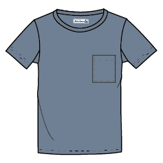 Men's Rundhals T-Shirt mit Tasche 